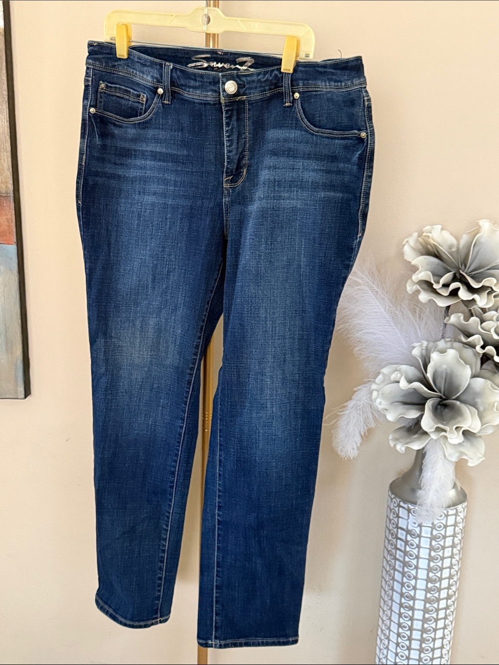 Seven7 Women's Dark Blue Skinny Jeans